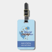 Étiquette À Bagage Cookie Monster | Tirer sur des cerceaux de basket- (Devant Vertical)