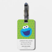 Étiquette À Bagage Cookies Monster Face 2 (Dos Vertical)