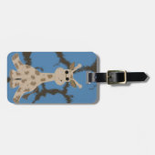 Étiquette À Bagage Cool assis Giraffe (Devant horizontal)