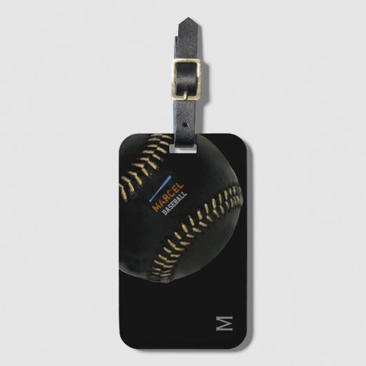 Étiquette À Bagage cool de baseball personnalisé (Devant Vertical)