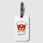 Étiquette À Bagage Cool de Pickleball design à porter (Devant Vertical)