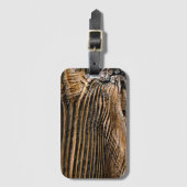 Étiquette À Bagage Cool de texture bois unique (Devant Vertical)