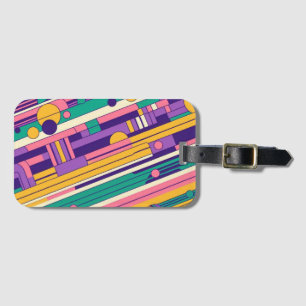 Étiquette À Bagage Cool, design rétro coloré des années 80/90