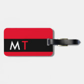 Étiquette À Bagage cool et moderne élégant Voyage rouge (Dos horizontal)