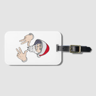 Étiquette À Bagage Cool Gangsta Hip hop Rap de la main Père Noël