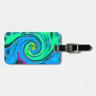 Étiquette À Bagage Cool I Love Hawaii : Floral Pop Art motif Design