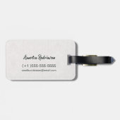 Étiquette À Bagage Cool Inhabituel Fleurs de dessin libre vert (Dos horizontal)