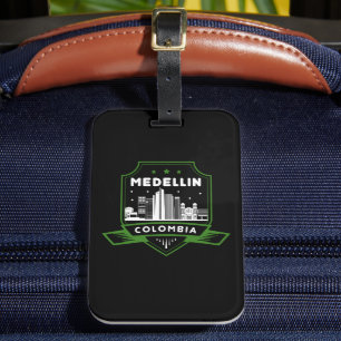 Étiquette À Bagage Cool Medellin Colombia Skyline Travel