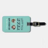 Étiquette À Bagage Cool Personnalisé Papa Fils Fille Fête des pères p (Devant horizontal)