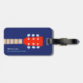 Étiquette À Bagage Cool Rock Guitare Musiciens Voyage (Dos horizontal)