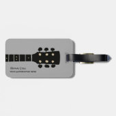 Étiquette À Bagage Cool Rock Guitare Musique Voyage (Dos horizontal)