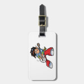 Étiquette À Bagage Cool Rock Star Guitariste Fun Musicien (Devant Vertical)