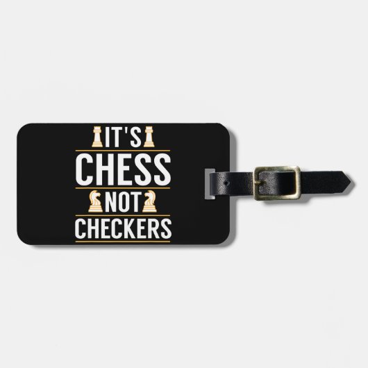 Étiquette À Bagage cool ses échecs pas checkers chèques joueurs cadea (Devant horizontal)