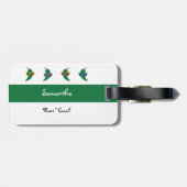 Étiquette À Bagage Cool Shades Green Chili Motif (Dos horizontal)