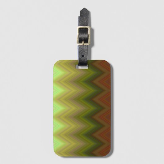 Étiquette À Bagage Cool tendance Chevron Zigzag Ombre (Devant Vertical)