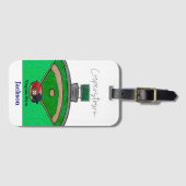 Étiquette À Bagage Cooperstown Field Team Name Player Personnalisé (Devant Horizontal)