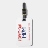 Étiquette À Bagage Cooperstown Mom Red Blue (Devant Vertical)