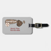 Étiquette À Bagage Cooperstown NY Baseball Player Sports Bat Bag (Devant horizontal)