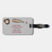 Étiquette À Bagage Cooperstown NY Baseball Player Sports Bat Bag (Dos horizontal)