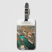 Étiquette À Bagage Copenhague Danemark City View (Devant Vertical)