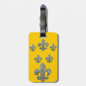 Étiquette À Bagage Copie de flottement de Fleur de Lis (Dos Vertical)