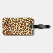 Étiquette À Bagage Copie de girafe et étiquette rose de bagage (Dos horizontal)