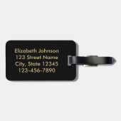 Étiquette À Bagage COPIE de PHOTO de fausse pierre de parties (Dos horizontal)