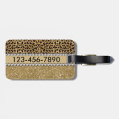 Étiquette À Bagage COPIE de PHOTO de fausse pierre de parties (Dos horizontal)