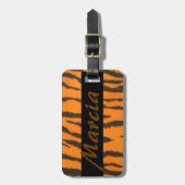 Étiquette À Bagage Copie élégante nommée de tigre (Devant Vertical)