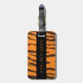 Étiquette À Bagage Copie élégante nommée de tigre (Dos Vertical)