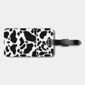 Étiquette À Bagage Copie repérée de vache, motif de vache, fourrure (Dos horizontal)