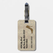 Étiquette À Bagage Copie stylet de guépard pour Madame Traveler (Dos Vertical)