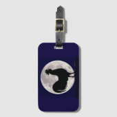 Étiquette À Bagage Coq au clair de lune (Devant Vertical)