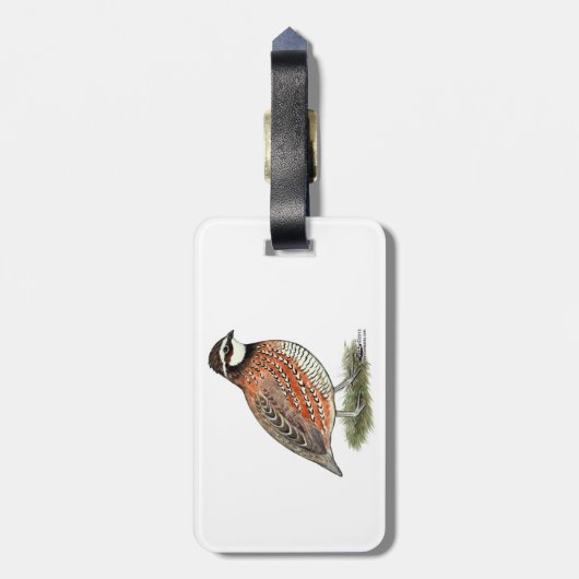 Étiquette À Bagage Coq de cailles (Dos Vertical)