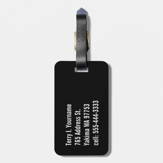 Étiquette À Bagage Coq de rouge de style d'impression typographique (Dos Vertical)