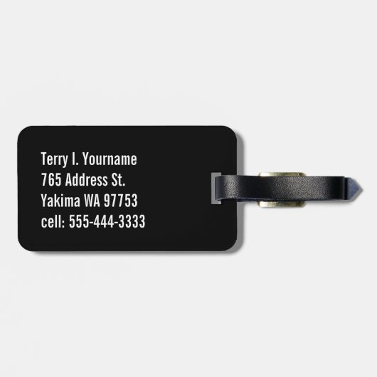 Étiquette À Bagage Coq de rouge de style d'impression typographique (Dos horizontal)