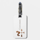 Étiquette À Bagage Coq Wethervane Thunder_Cove (Dos Vertical)