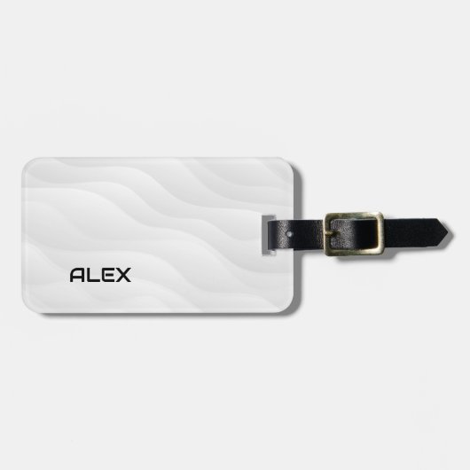 Étiquette À Bagage Coque iphone de vague blanche (Devant horizontal)