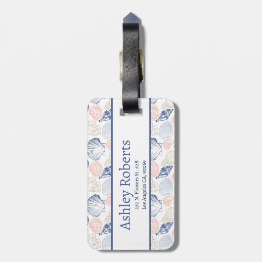 Étiquette À Bagage Coques colorées (Dos Vertical)