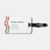 Étiquette À Bagage coquette plaid luggage tag (Dos horizontal)