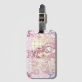 Étiquette À Bagage Coquette Tea Time – Pastel Ribbon  (Devant Vertical)