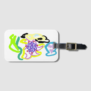 Étiquette À Bagage Coquillage et étoile de mer