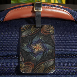Étiquette À Bagage Coquillages Abstraits