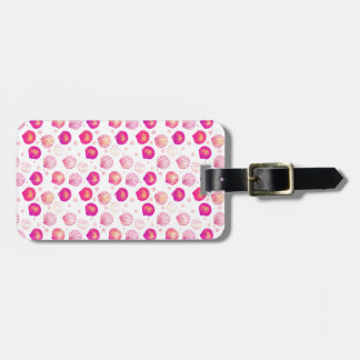 Étiquette À Bagage Coquillages de Néon sur Noir - Motif côtier sans t