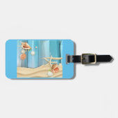 Étiquette À Bagage Coquillages Sur Sable (Devant horizontal)