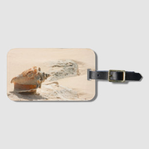 Étiquette À Bagage Coquilles de mer sur la plage