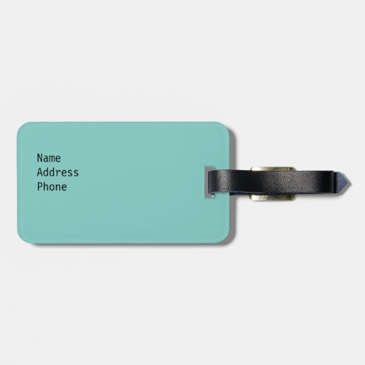 Étiquette À Bagage Corail de corail (Dos horizontal)