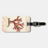 Étiquette À Bagage Corail rouge avec bordure conique (Devant horizontal)