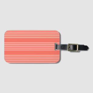 Étiquette À Bagage Corail vivant cinq bandes motif