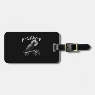 Étiquette À Bagage Corbeau F-Caw-F Oiseau Drôle Rétro Classique